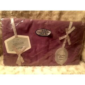 Wamsutta Christian Dior Vtg Fitted Twin Sheet Supercale Plus New Purple H11
